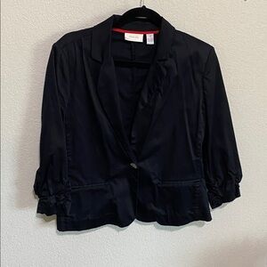 Chicos black blazer very cute and stylish. Would go with anything.